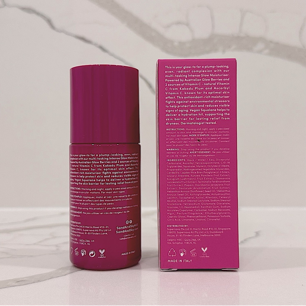 BNIB Sand & Sky Australian Glow Berries Intense Vitamin C Squalane Moisturizer - Picture 5 of 10